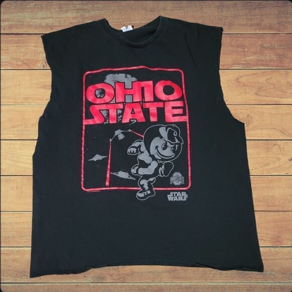 Vintage Y2k OHIO STATE BUCKEYES X STAR WARS Crossover Shirt Size XL - Picture 1 of 4